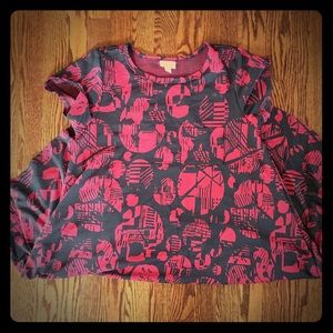 Medium pink and black jacquard Carly